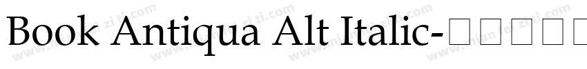 Book Antiqua Alt Italic字体转换